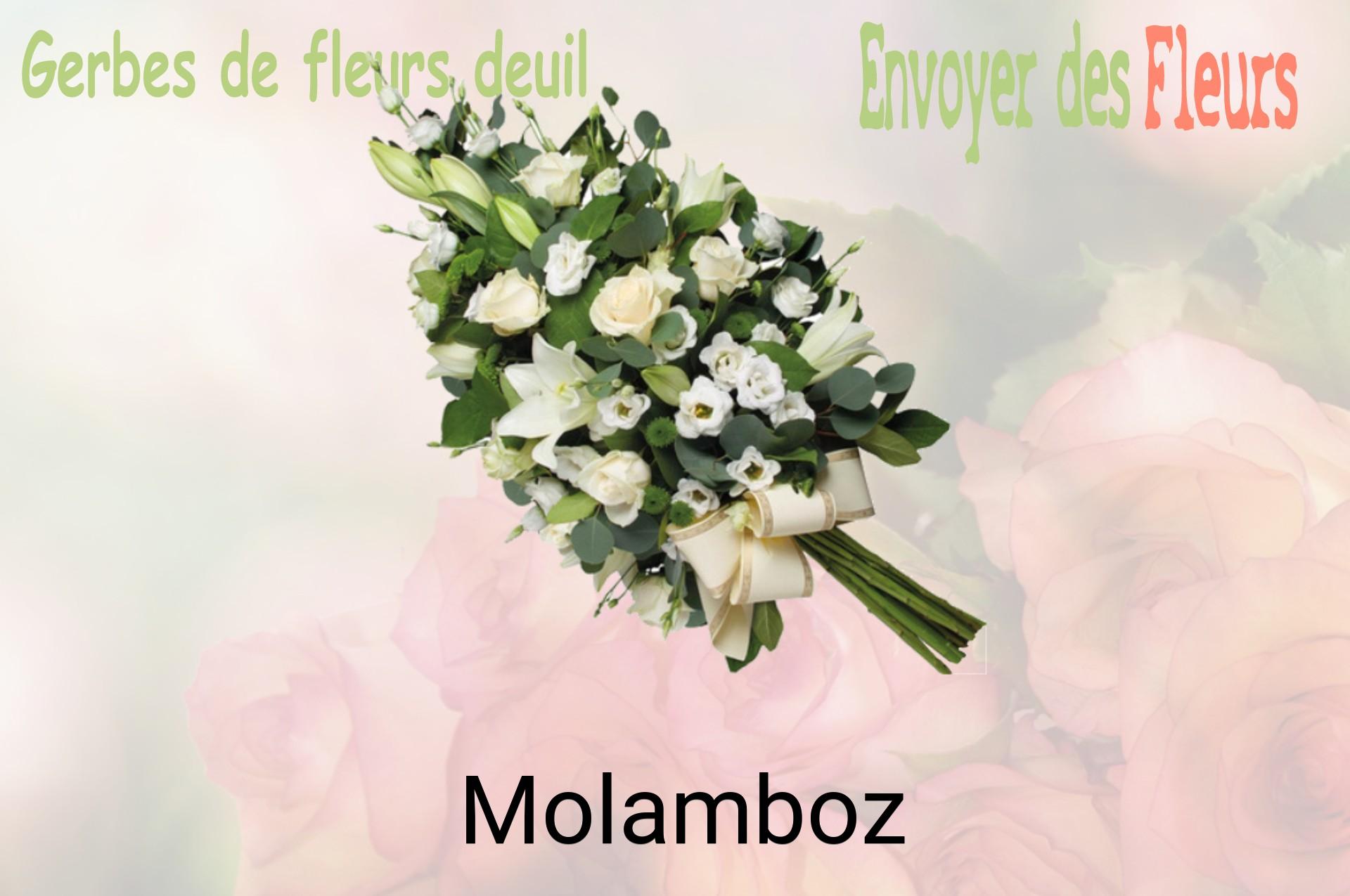 Gerbe de fleurs de deuil livrée à Molamboz